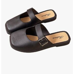 Lady Mary Jane flat sandals Black, Size-9 to 9-1/2